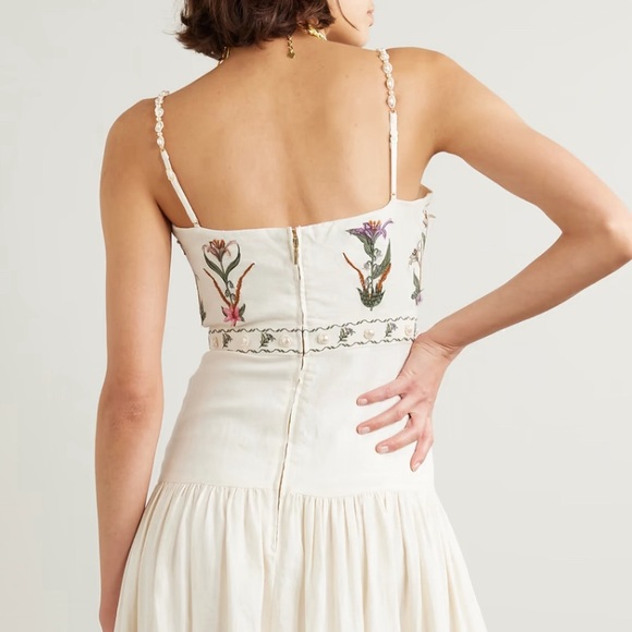 Lima Flora embellished appliquéd linen maxi dress - Picture 3 of 6